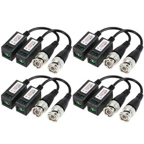 Maxmoral 4 Pairs Gold Plated BNC Video Balun Transceiver Connector,Video Balun BNC Cable,UTP Coaxial Cable Adapter Twisted Pair Transmission for CCTV Camera