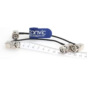 Eonvic Flexible HD SDI Cable Right Angle BNC Male for Blackmagic HyperDeck Shuttle and BMCC BMPC Hyperdeck Cameras RG174 50ohm 2pcs