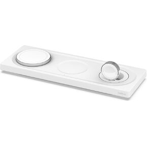 Belkin MagSafe 3-in-1 Wireless Charging Pad - Fast Charging for Apple Watch, iPhone 16, 15, 14 Series, AirPods, & More - MagSafe Charging Station for Multiple Devices - White (Certified Refurbished)