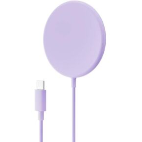 Wireless Charger for iPhone Android Compatible, Ultra Thin, Fast Charging with Micro USB Type-C Cable, Pink/Mint/Lavender/Black/White Color