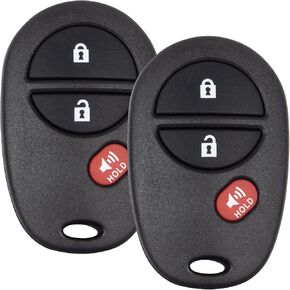 Key Fob Replacement Compatible with Toyota 2004-2015 Tacoma/2007-2015 Tundra/2004-2015 Sienna/2004-2014 Sequoia/2007-2013 Highlander Keyless Entry Remote Control for GQ43VT20T 89742-AE010(2-Pack)
