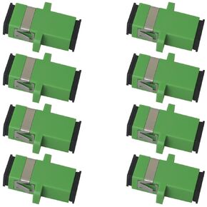 8PCS Green SC Singlemode Fibre Optic Adapter SC Female to SC Female APC Singlemode Optocoupler for Fibre Optic Communication Systems Fibre Optic Access Networks Fibre Optic Data Transmission