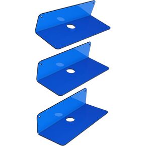 Acrylic Floating Shelves for Wall, Acrylic Shelves for Bathroom Living Room and Kitchen Room Wall Display Shelf 9 * 4in Orange