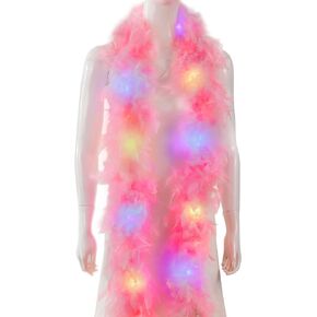 Larryhot Fluffy Feather Boas for Party - 2Yards Boa Feathers for Christmas,Halloween Costume,Concert,and Holiday Dance Parrty