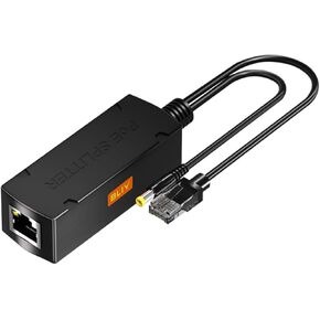 محول الطاقة عبر إيثرنت PoE 48 فولت إلى 12 فولت، IEEE 802.3AF/at متوافق مع 10/100 ميجابت في الثانية موزع PoE مع مخرج 12 فولت لكاميرا المراقبة CCTV والهاتف VoIP، والأجهزة اللوحية، وDropcam
