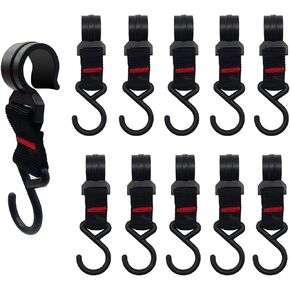 12 PCS Ice Fishing Shelters Hooks, Coat Hooks Hanger Hanging Ice Shanty Camping Light Cookware Hanger Hooks Pots Hanging Hooks Camping Bag Stroller, Hanging Storage Fishing&Hunting Accessories