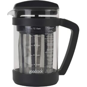 Goodcook Koffe 1.5L Glass Cold Brew Coffee Maker with BPA-Free Plastic Frame