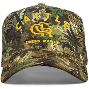 Cattle Creek Ranch Embroidered CCR Western Trucker Hat | Vintage Two Tone Snapback Trucker Hats Embroidered Baseball Cap in Saudi Arabia