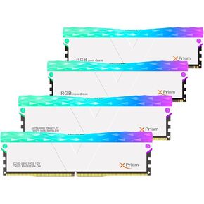 V-Color Manta XPrism DDR5 32GB(16GBx2) 7200MHz 2Gx8 CL34 1.4V RGB U-DIMM for Intel XMP Gaming Desktop RAM Memory Module - Mirrored Silver (TMXPL1672834SWK)