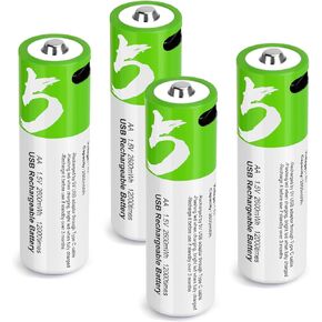 C Batteries Rechargeable 8 Pack C Size Cell Lithium Batteries LR14 5000mWh 1.5V Li-ion Power for Long-Lasting Use in Toys and Floodlights