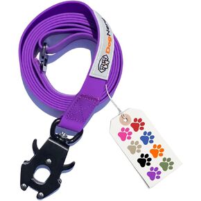 6 FT Silicone Dog Leash for Large Dogs and Medium Dogs That Pull - Waterproof Tactical Heavy Duty Dog Leash with Quick Release/Locking Carabiner, Safety Control Dog Training Leashes (Pink)