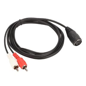 Acogedor DIN 5 Pin to 2 Cable, PVC DIN 5 PIN Female to 2 Male Audio Cable, for Bang, Olufsen, for Naim, Quad Stereo System, 4.9ft