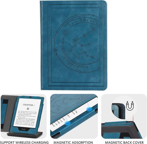 حافظة CoBak مع حامل لجهاز Kindle Paperwhite - غطاء متين من جلد البولي يوريثان مع خاصية التنبيه التلقائي للنوم، وفتحة للبطاقة، وميزة حزام اليد - يناسب جهاز Kindle Paperwhite من الجيل الحادي عشر مقاس 6.8 بوصات إصدار التوقيع 2021 in Saudi Arabia
