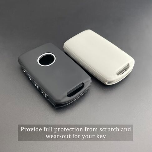 TANDRIVE Key Fob Cover for 2024-2019 Mazda CX-5 CX-30 CX-50 CX90 3 6 CX-9 MX-5 Miata, Silicone, 4-Button, 2-Pack, Black in Saudi Arabia