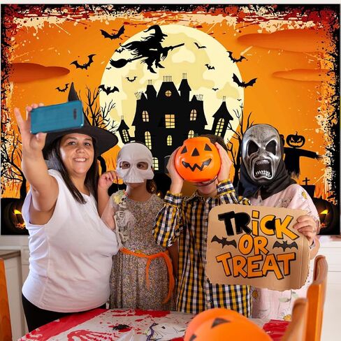 Avezano Halloween خلفية ليلة رهيبة مقبرة Hallowmas Eve ديكورات حفلات الأطفال السعيدة للهالوين فستان حفلات خلفية دعائم Photobooth (7x5ft) in Kuwait
