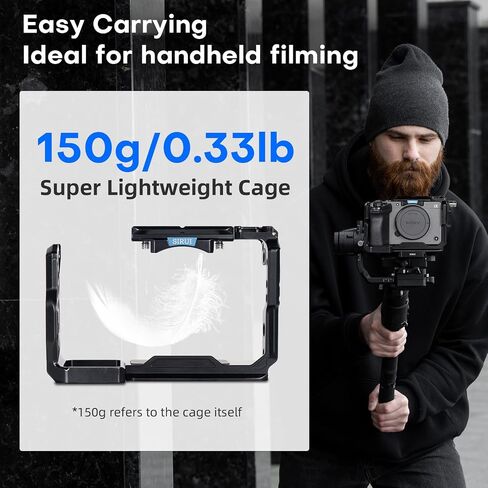 SIRUI Full Cage for Panasonic LUMIX S5II/S5IIX, Arca-Swiss Compatible, with 1/4"-20 Threaded Holes, ARRI 3/8"-16 Locating Holes, Cold Shoe and NATO Rail in Kuwait