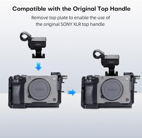 SIRUI Full Cage for Panasonic LUMIX S5II/S5IIX, Arca-Swiss Compatible, with 1/4"-20 Threaded Holes, ARRI 3/8"-16 Locating Holes, Cold Shoe and NATO Rail in Kuwait
