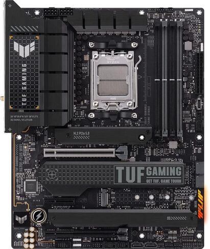 ASUS TUF Gaming X870-PLUS WiFi AMD AM5 X870 ATX Motherboard, 16+2+1, 80A SPS Power Stages, DDR5, PCIe 5.0 Ready, Four M.2 Slots, Wi-Fi 7, 2.5Gb LAN, HDMI, USB4® 40Gbps, SATA 6 Gbps, USB 20Gbps Type-C in Saudi Arabia