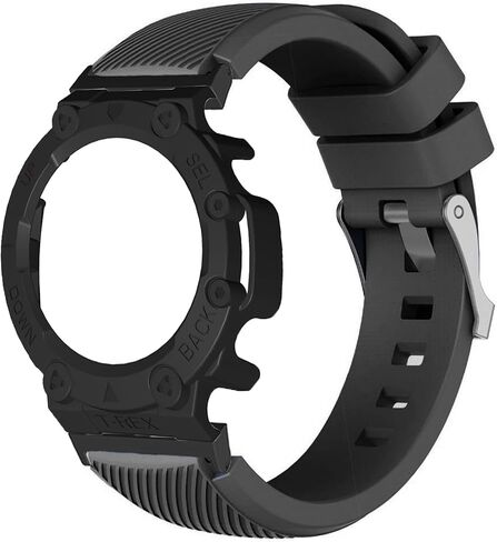 Compatible for Amazfit T-Rex 2 Case, Anti-Scratch Lightweight Shockproof Bumper Case Cover Compatible for Amazfit T-Rex 2 Smart Watch (2 pack-Red+Black) in Saudi Arabia