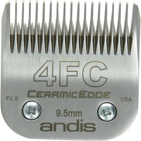 شفرة قص الحيوانات الأليفة من الفولاذ المصبوغ بالكربون من Andis CeramicEdge، مقاس 4FC، طول القطع 3/8 بوصة (64295) in Kuwait