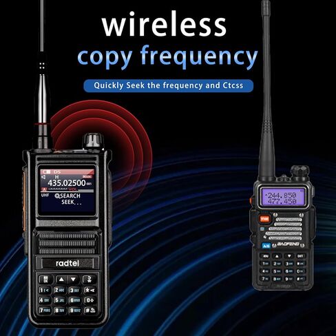 راديو Radtel RT-470X Ham مع جهاز استقبال الطقس NOAA، أجهزة اتصال لاسلكية طويلة المدى 256CH راديو ثنائي الاتجاه مع شاحن سطح المكتب، بطارية 2X 2800 مللي أمبير في الساعة، هوائي ثلاثي الموجات in Kuwait