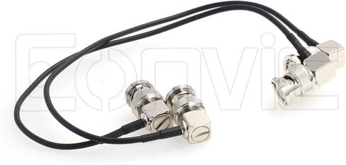 Eonvic Flexible HD SDI Cable Right Angle BNC Male for Blackmagic HyperDeck Shuttle and BMCC BMPC Hyperdeck Cameras RG174 50ohm 2pcs in Saudi Arabia