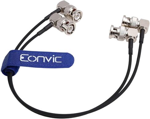 Eonvic Flexible HD SDI Cable Right Angle BNC Male for Blackmagic HyperDeck Shuttle and BMCC BMPC Hyperdeck Cameras RG174 50ohm 2pcs in Saudi Arabia