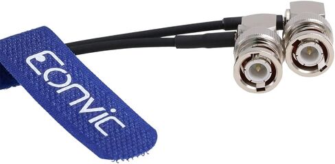 Eonvic Flexible HD SDI Cable Right Angle BNC Male for Blackmagic HyperDeck Shuttle and BMCC BMPC Hyperdeck Cameras RG174 50ohm 2pcs in Saudi Arabia