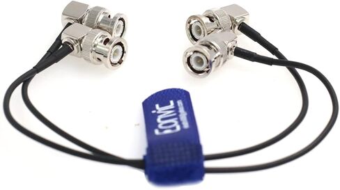 Eonvic Flexible HD SDI Cable Right Angle BNC Male for Blackmagic HyperDeck Shuttle and BMCC BMPC Hyperdeck Cameras RG174 50ohm 2pcs in Saudi Arabia