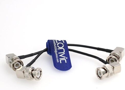 Eonvic Flexible HD SDI Cable Right Angle BNC Male for Blackmagic HyperDeck Shuttle and BMCC BMPC Hyperdeck Cameras RG174 50ohm 2pcs in Saudi Arabia