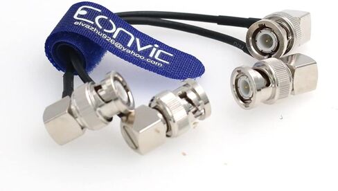 Eonvic Flexible HD SDI Cable Right Angle BNC Male for Blackmagic HyperDeck Shuttle and BMCC BMPC Hyperdeck Cameras RG174 50ohm 2pcs in Saudi Arabia