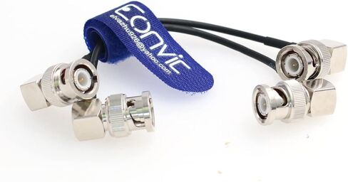 Eonvic Flexible HD SDI Cable Right Angle BNC Male for Blackmagic HyperDeck Shuttle and BMCC BMPC Hyperdeck Cameras RG174 50ohm 2pcs in Saudi Arabia