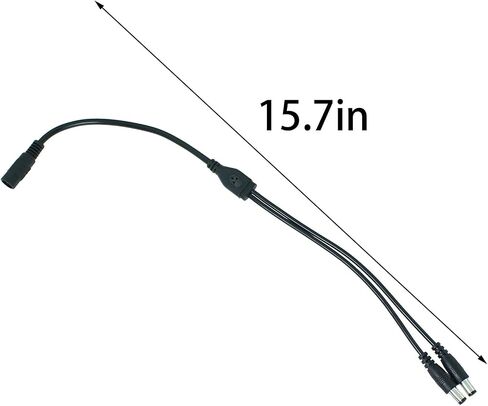 3 قطعة 5.5x2.1 مللي متر 1 أنثى إلى 2 ذكر تيار مستمر كابل أسود Y نوع سبليت كابل محول لتوصيل الكاميرا الطاقة والكاميرات الأمنية in Saudi Arabia