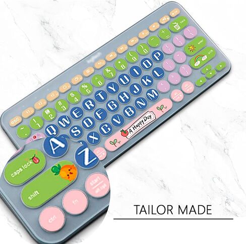 Ultra Thin Silicone Keyboard Cover for Logitech K380 Multi-Device Bluetooth Keyboard Protective Skin-Pink Ink in Saudi Arabia