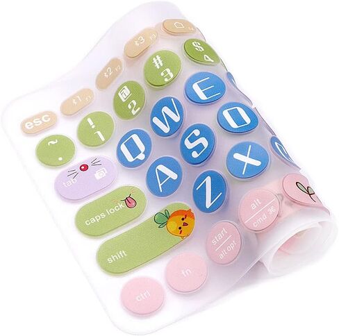 Ultra Thin Silicone Keyboard Cover for Logitech K380 Multi-Device Bluetooth Keyboard Protective Skin-Pink Ink in Saudi Arabia