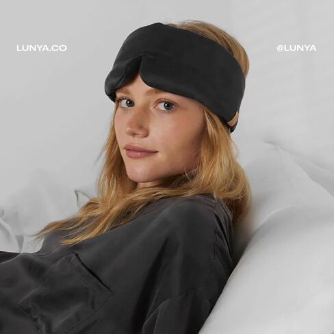 Lunya Washable Silk Sleep Mask - Hushed Tan, Large in Saudi Arabia