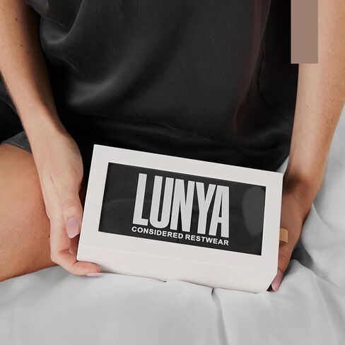 Lunya Washable Silk Sleep Mask - Hushed Tan, Large in Saudi Arabia