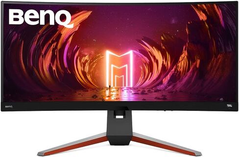 شاشة الألعاب المنحنية BenQ MOBIUZ EX3415R مقاس 34 بوصة 2K 1440p 144 هرتز 1 مللي ثانية مع جهاز تحكم عن بعد | IPS | HDRi | DCI-P3 | 1900R | محسن الألوان | Freesync Premium Pro | الارتفاع والدوران والإمالة | 2.1 قناة مع 5 وات فرعية | محور USB in Kuwait