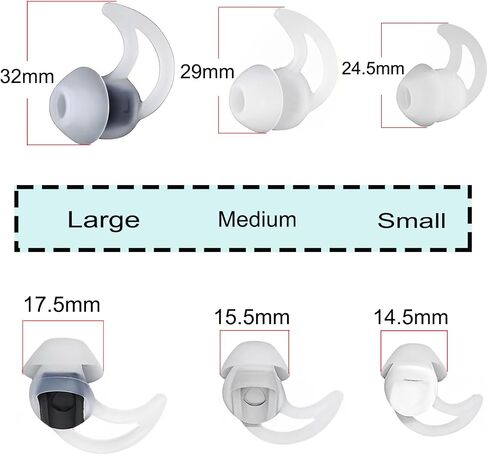 3 Pairs Silicone Replacement Earbud Tips Compatible with Bose QC20/QC30/SoundSport Free Headphone in Saudi Arabia