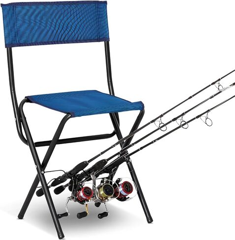 Wild Truth Fishing Chair with Rod Holder and Multi-Function Fishing Tool Included - Fishing Chairs for Adults - Folding Fishing Chair - Portable Ice Fishing Chair with 3 Fishing Pole Holders in Saudi Arabia