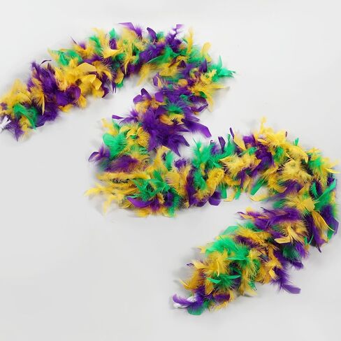 وشاح ريش وردي من Larryhot Chandelle - 2Yards 75g Colorfu 20 مصباح LED للحفلات وحفلات الزفاف وحفلات الهالوين وشجرة الكريسماس والديكور المنزلي (وردي فاتح) in Kuwait