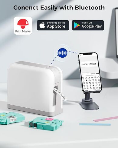 Label Maker, P3200 Label Maker Machine with Tape Bluetooth,Protable Handheld Sticker Printer Mini Label Machine, Small Label Maker DIY Gifts, Portable Grey Label Printer for Office, Home in Saudi Arabia