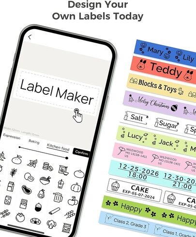 Label Maker, P3200 Label Maker Machine with Tape Bluetooth,Protable Handheld Sticker Printer Mini Label Machine, Small Label Maker DIY Gifts, Portable Grey Label Printer for Office, Home in Saudi Arabia