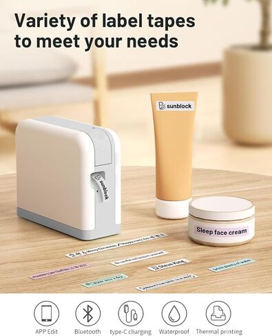 Label Maker, P3200 Label Maker Machine with Tape Bluetooth,Protable Handheld Sticker Printer Mini Label Machine, Small Label Maker DIY Gifts, Portable Grey Label Printer for Office, Home in Saudi Arabia