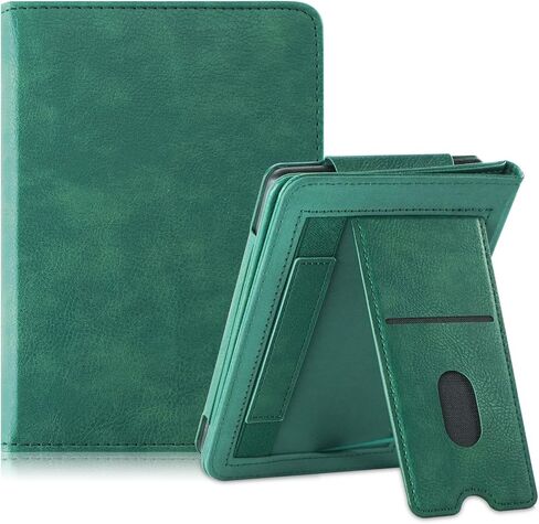 Case for 7" Kobo Libra Colour (2024) /Kobo Libra 2 (2021) eReader -Premium PU Leather with Hand Strap Foldable Stands Cover Auto Sleep/Wake,Brown in Kuwait