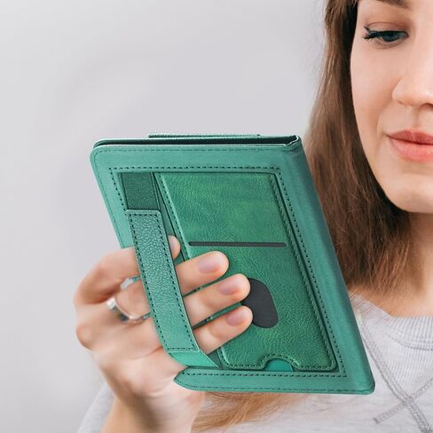Case for 7" Kobo Libra Colour (2024) /Kobo Libra 2 (2021) eReader -Premium PU Leather with Hand Strap Foldable Stands Cover Auto Sleep/Wake,Brown in Kuwait