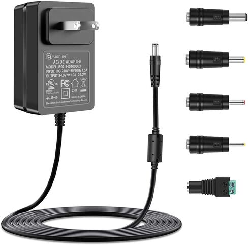 Gonine 24V 1A AC DC محول الطاقة شهادة UL، 110-240V AC إلى DC 24Volt مزود الطاقة لـ 24Vdc 500mA 600mA 750mA 800mA 1000mA 0-1000mA الأجهزة الإلكترونية المنزلية. in Kuwait