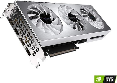 بطاقة رسومات GIGABYTE GeForce RTX 3060 Vision OC 12G، 3X WINDFORCE Fans، 12GB 192-bit GDDR6، بطاقة فيديو GV-N3060VISION OC-12GD in Saudi Arabia
