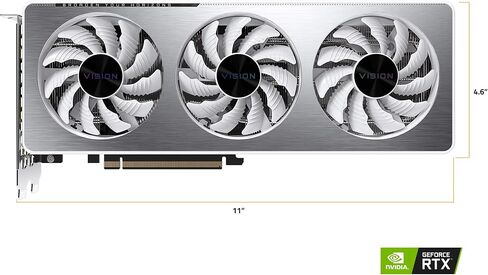 بطاقة رسومات GIGABYTE GeForce RTX 3060 Vision OC 12G، 3X WINDFORCE Fans، 12GB 192-bit GDDR6، بطاقة فيديو GV-N3060VISION OC-12GD in Saudi Arabia