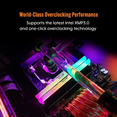 V-Color Manta XPrism DDR5 32GB(16GBx2) 7200MHz 2Gx8 CL34 1.4V RGB U-DIMM لوحدة ذاكرة الوصول العشوائي لسطح المكتب Intel XMP - فضي عاكس (TMXPL1672834SWK) in Kuwait